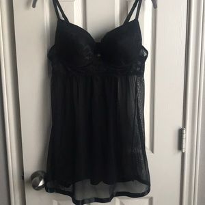 Black and lacy Jessica Simpson teddy
